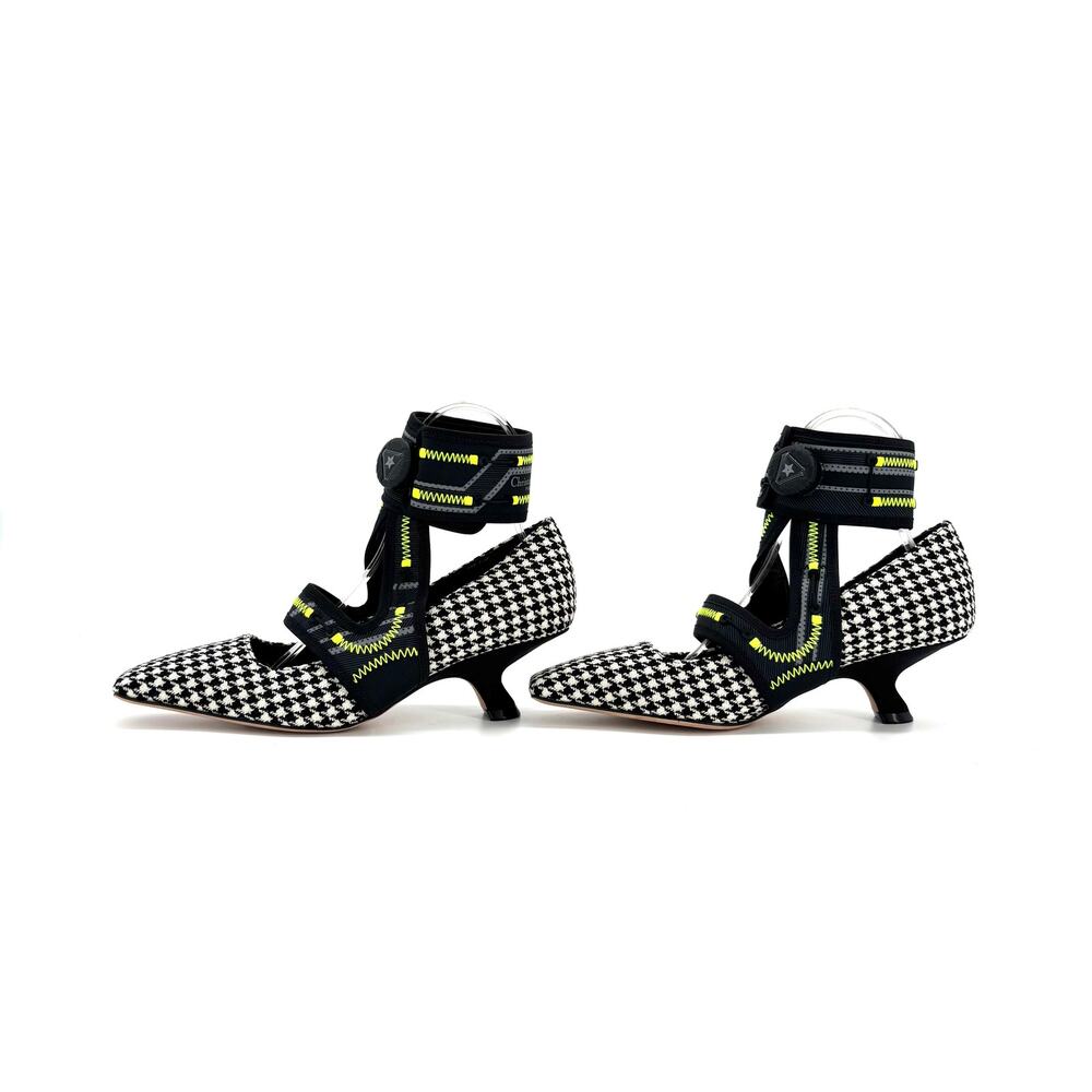 Dior X Roger Vivier Houndstooth 62-22 Kitten Heel Maryjane Pumps 36.5 - Picture 5 of 8